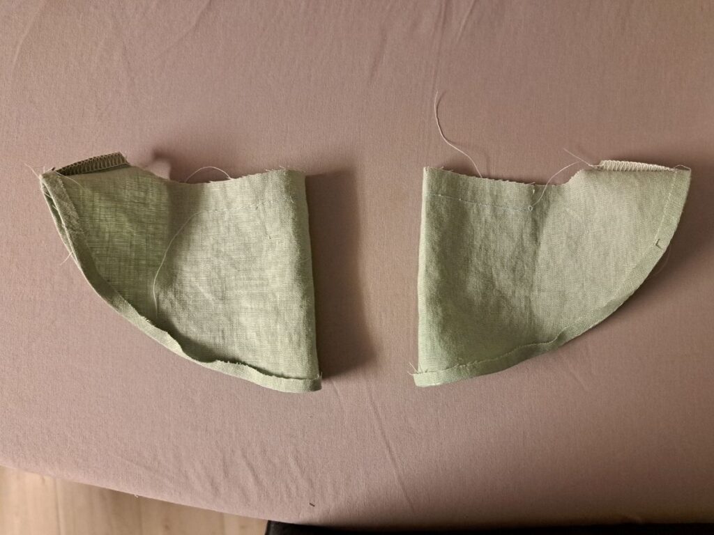 sleeves with hem ironed up